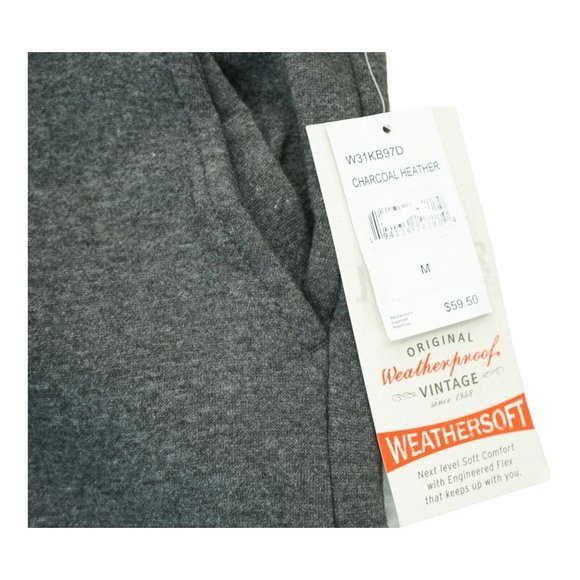 NWT Weatherproof Vintage Men's  Knit Jogger Sweatpants Dark Grey Size M MSRP $60 - Picture 5 of 5